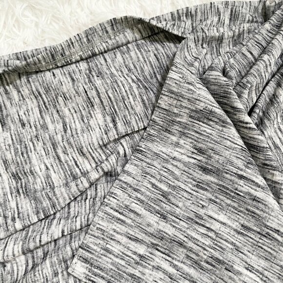 Women Sunny Girl Crew Neck Wrap Midi Dress in Heathered Gray Size 2X - Picture 6 of 9